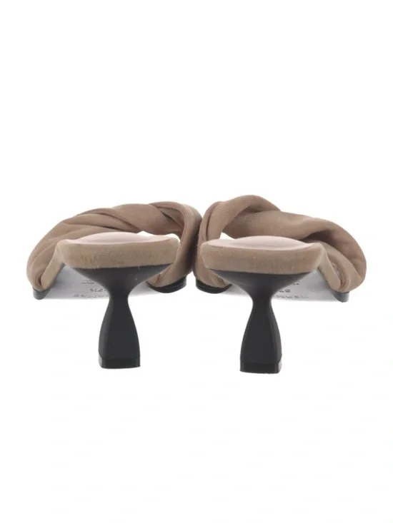 Hermes Ginny 55 Suede Goatskin Sandals in Tan - Picture 5 of 7